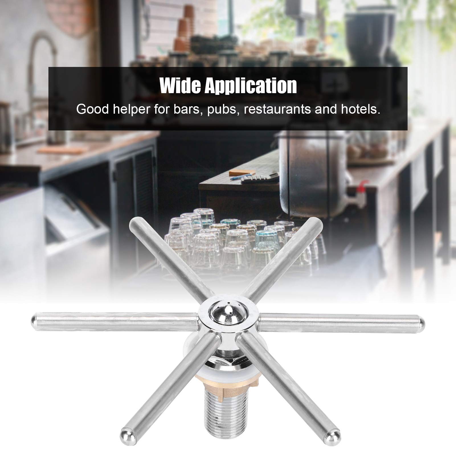 Automatic Cup Rinser & Cleaner - High Pressure Bar Glass Washer for Home, Hotel & Restaurant Use - Perfect for Coffee Cups, Wine Glasses & Drinkware Cleaning