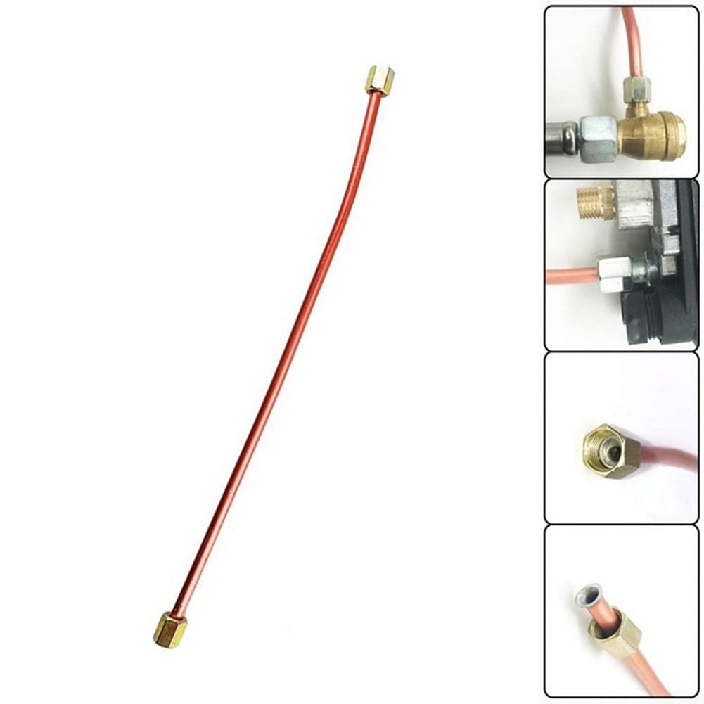 400mm Air Compressor Exhaust Tube Replacement - Durable Copper Tone Air Pipe for Oil Pump & Compressor Spare Parts | Perfect for Industrial, Automotive & Home Workshop Use