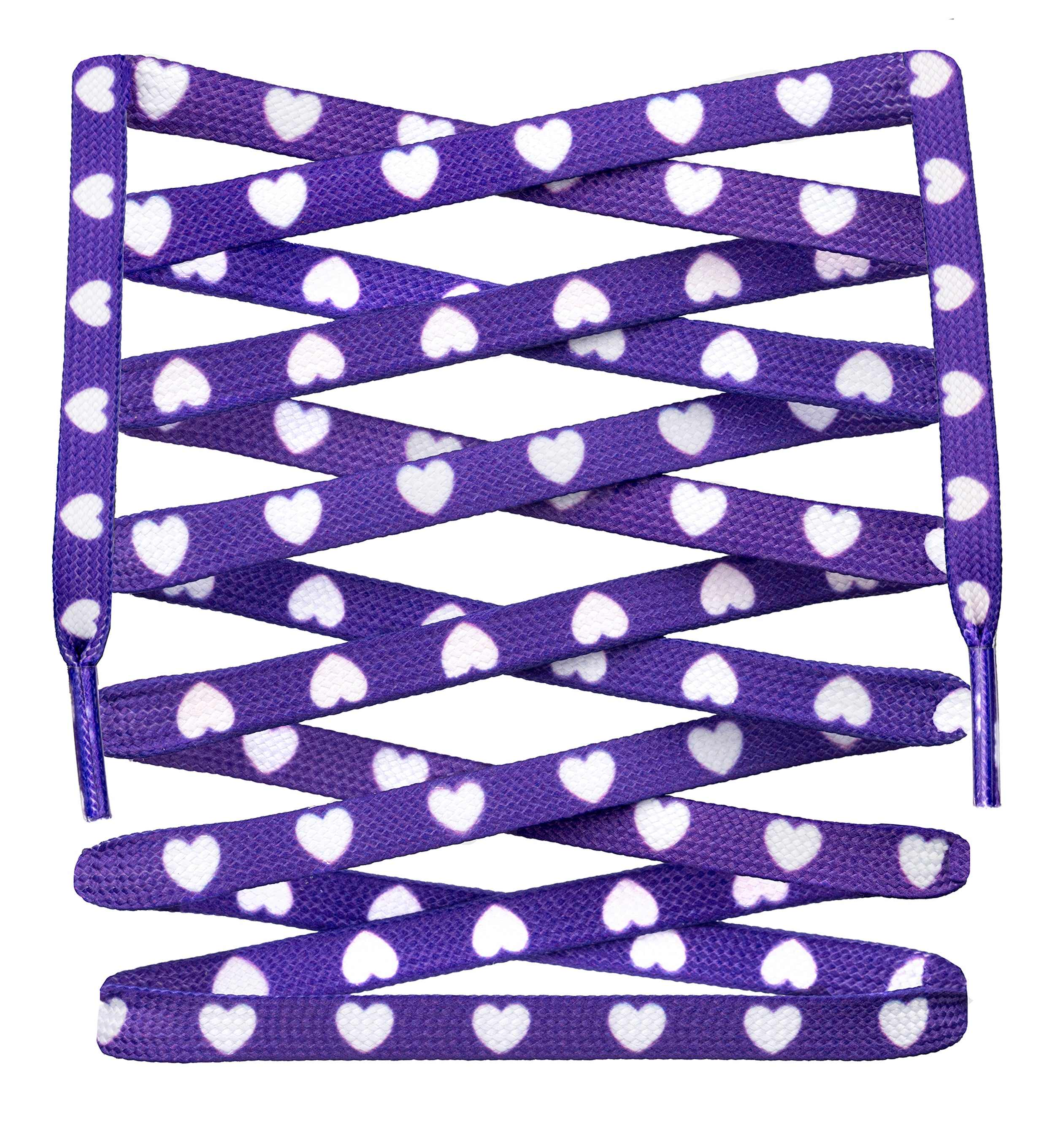 Custom Printed Heart Shoelaces - Vibrant Dye Sublimation Laces for Sneakers & Casual Shoes - Perfect for Valentine's Day, Sports & Fashion Accessories