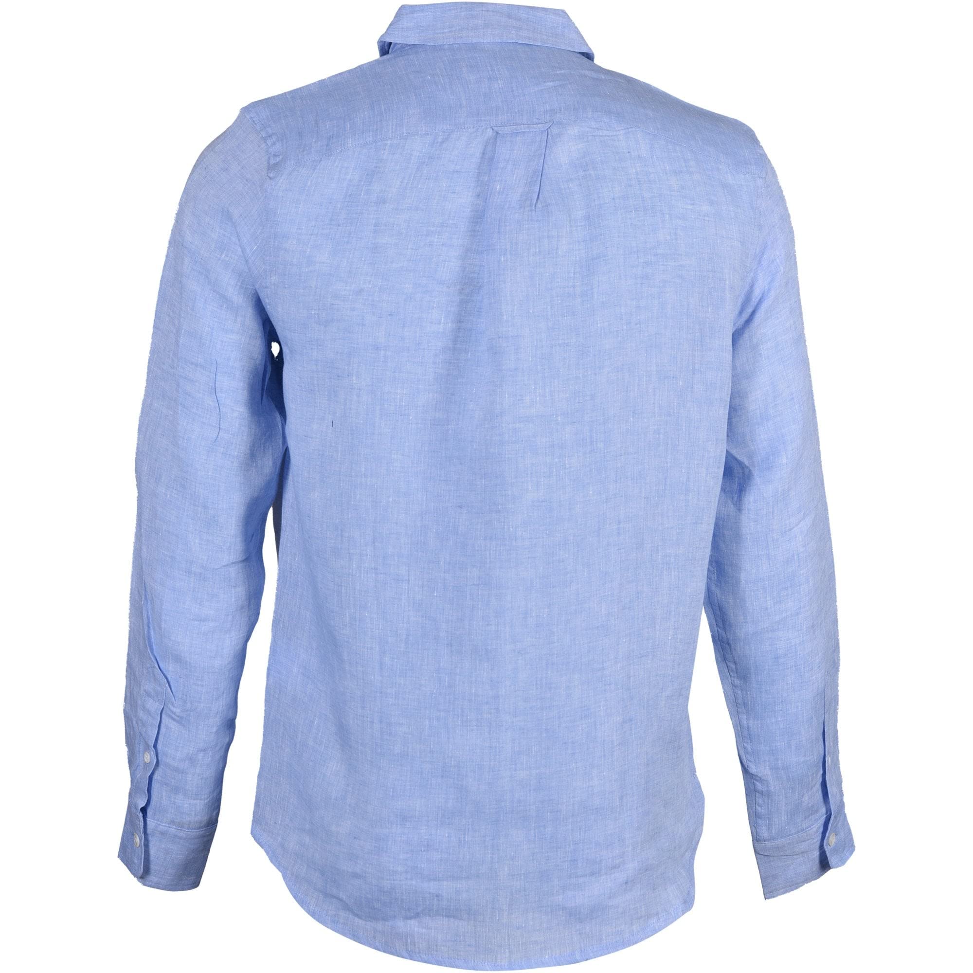 Premium Monaco Linen Shirt for Men - Breathable Blue Button Down Shirt - Casual & Business Wear for Office, Travel & Summer Outfits