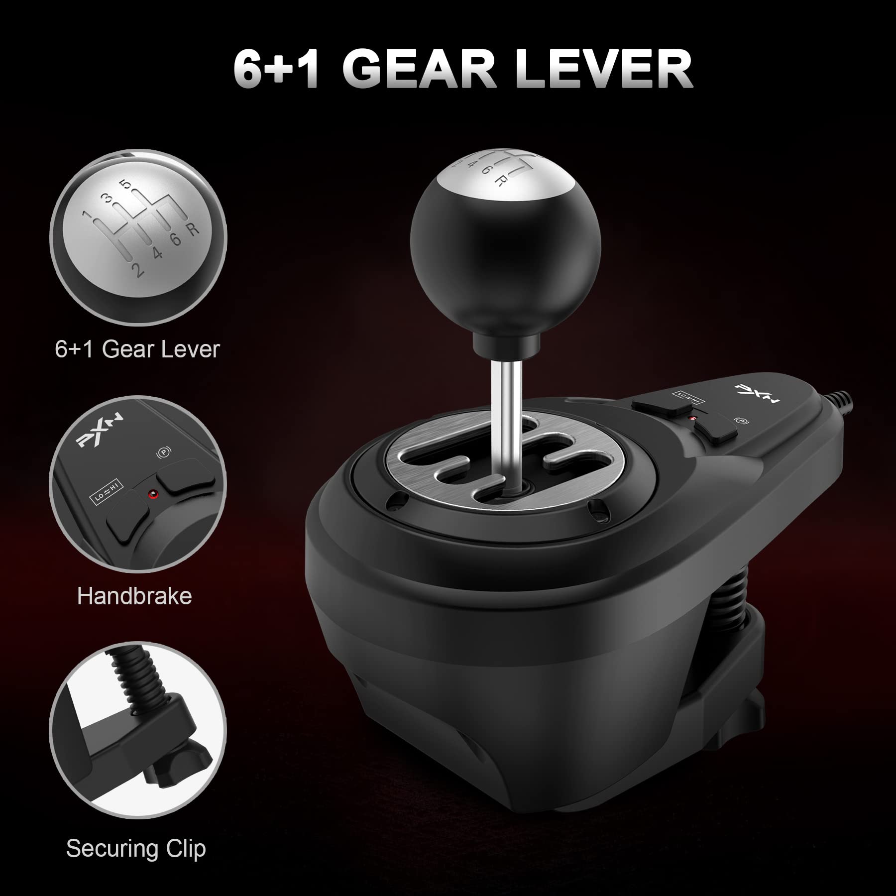 PXN V10 Force Feedback Racing Wheel - 270°/900° Adjustable Rotation with Pedals & Gear Shifter - Compatible with PC, PS4, Xbox Series X|S & Xbox One - Perfect for Sim Racing, Drifting & Gaming Enthusiasts