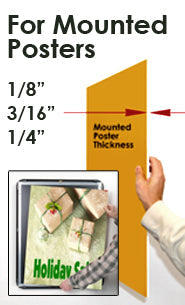 8.5x11 Snap Open Poster Frames (1 3/4 Inch Security Style) for Mounted Graphics - Perfect for Office Decor, Art Displays, and Photo Presentations