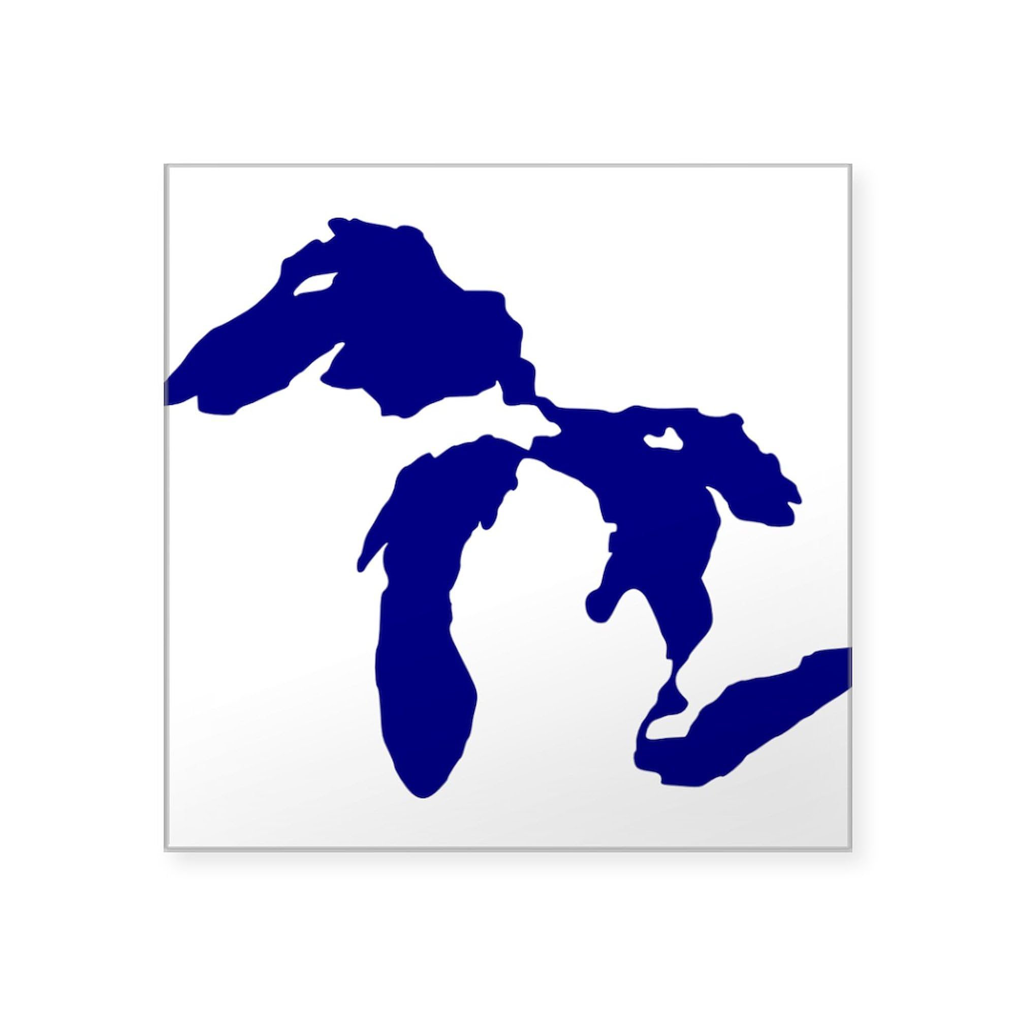 Great Lakes Sticker - Durable Square Bumper Decal for Cars, Laptops & Water Bottles | Perfect for Outdoor Enthusiasts & Nature Lovers