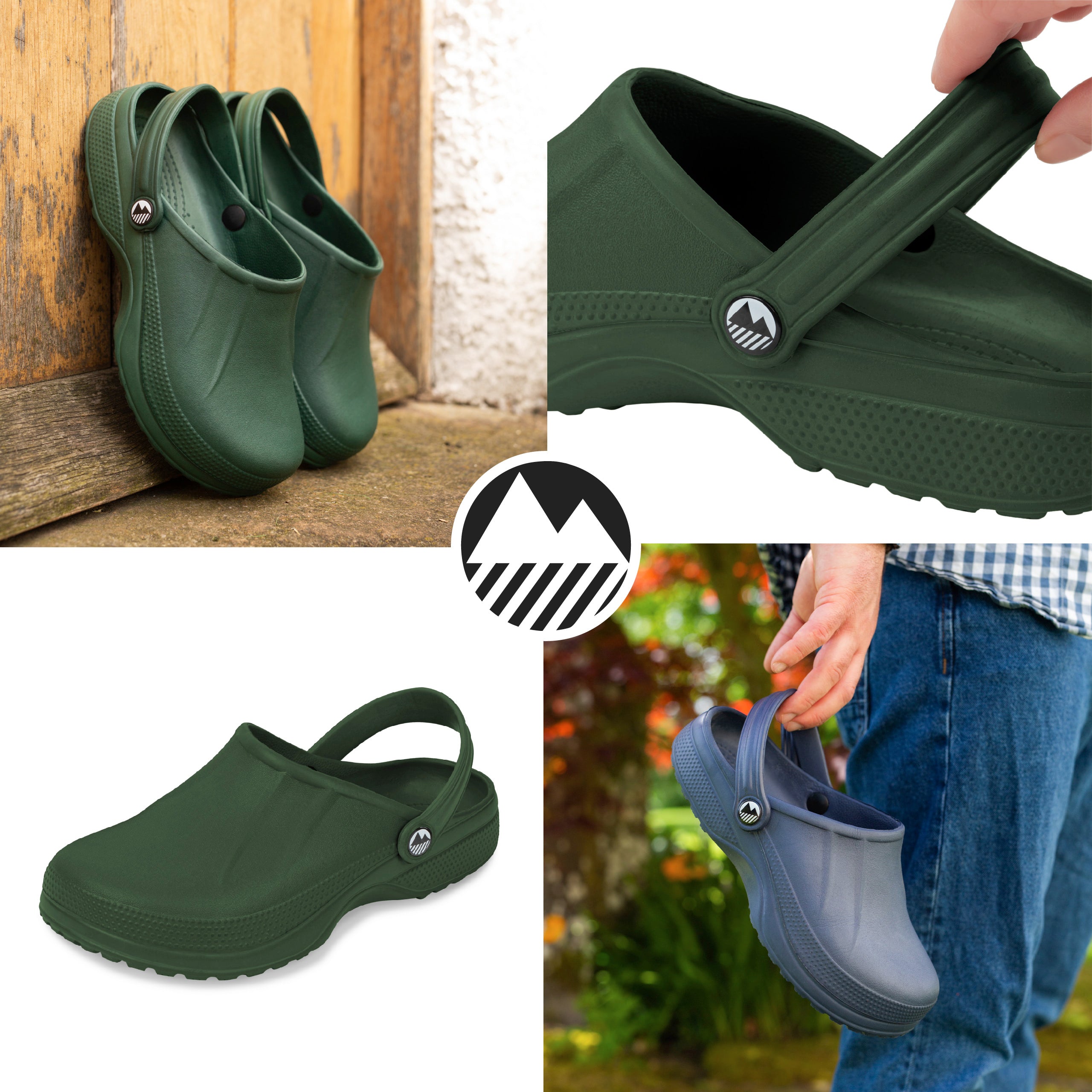 Men's Allonby Classic Garden Clogs - Wide Fit Comfortable Slip-On Shoes for Outdoor Work, Gardening & Beach Use