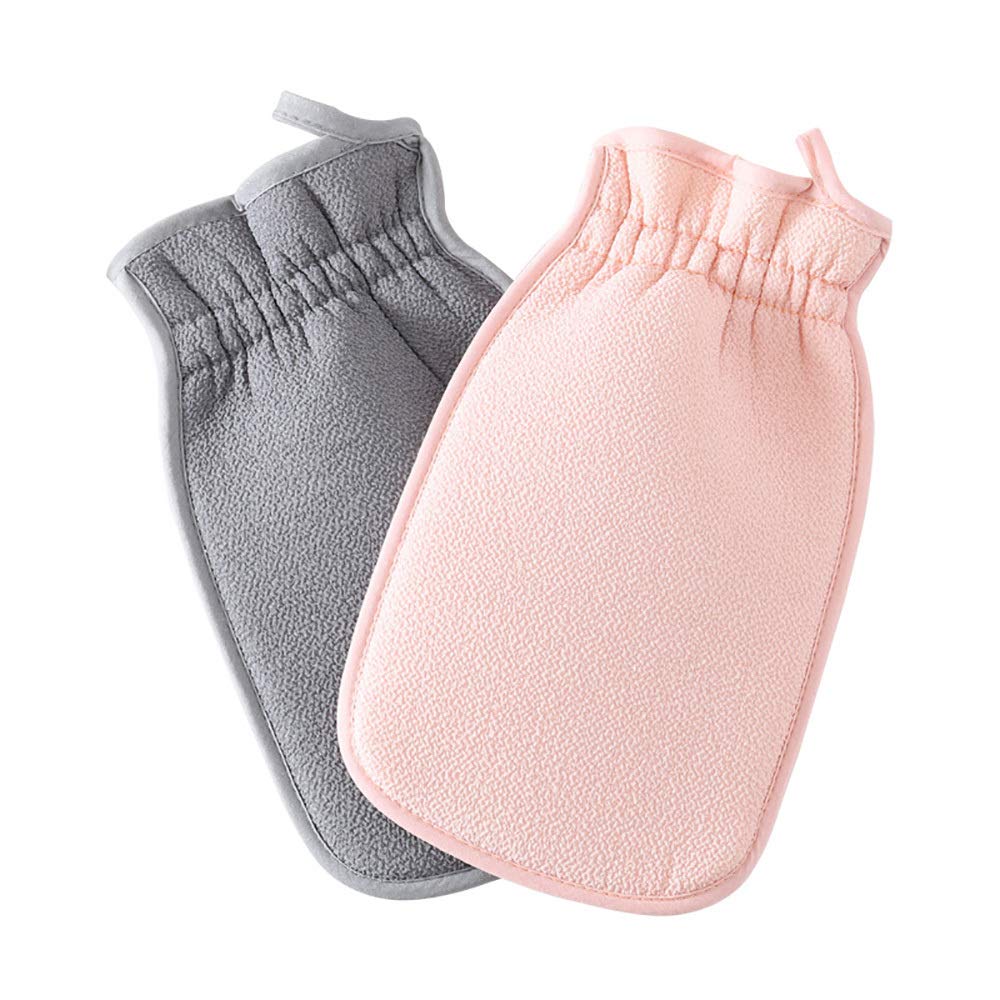 2Pcs Exfoliating Bath Gloves for Men & Women - Body Scrub Mitts for Smooth Skin - Perfect for Shower, Spa & Dry Brushing