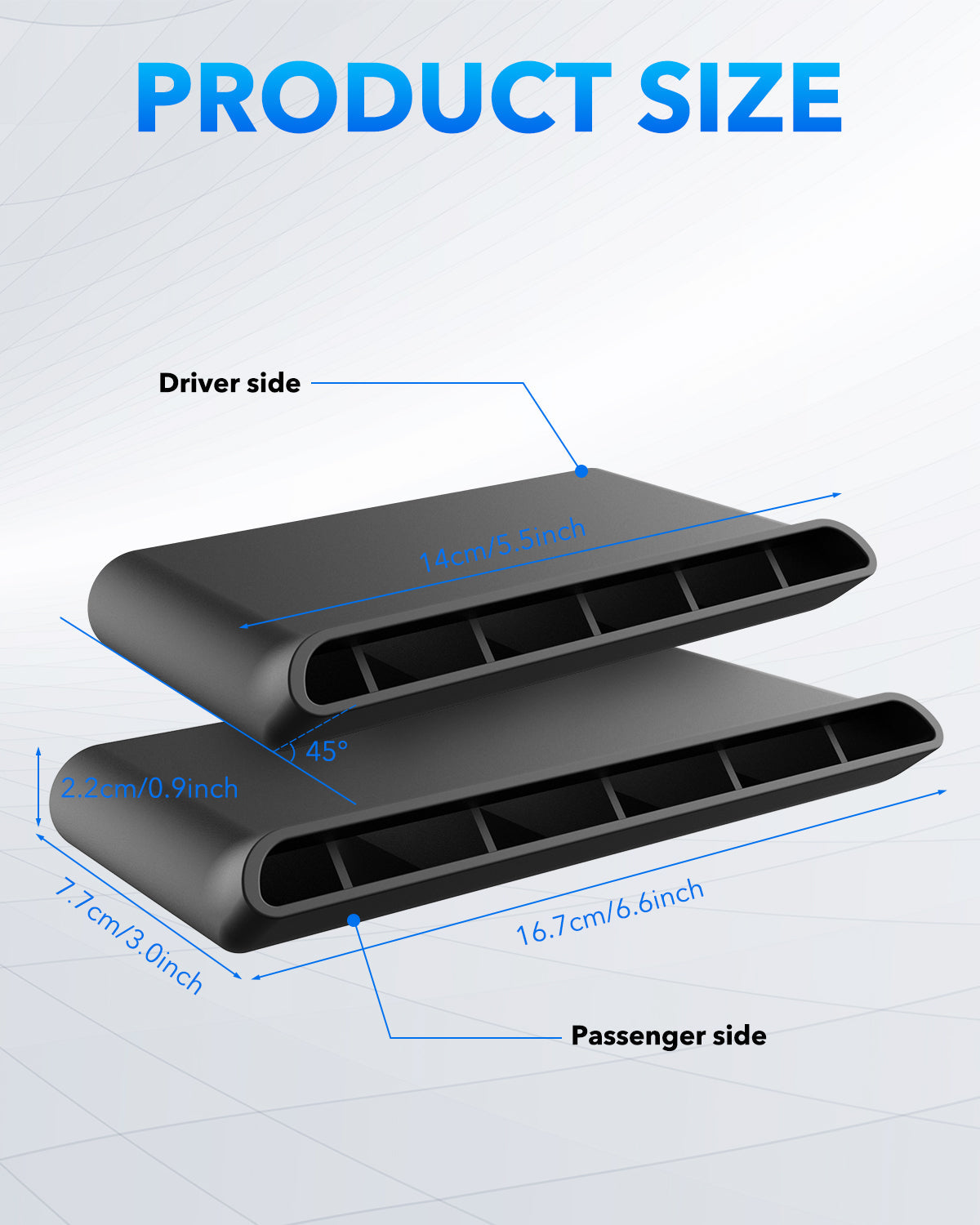 Chevrolet Silverado & GMC Sierra Under Seat Air Vent Deflectors (2014-2019 Models) - Rear Passenger Comfort - Perfect for Road Trips, Family Travel & Hot Weather Driving