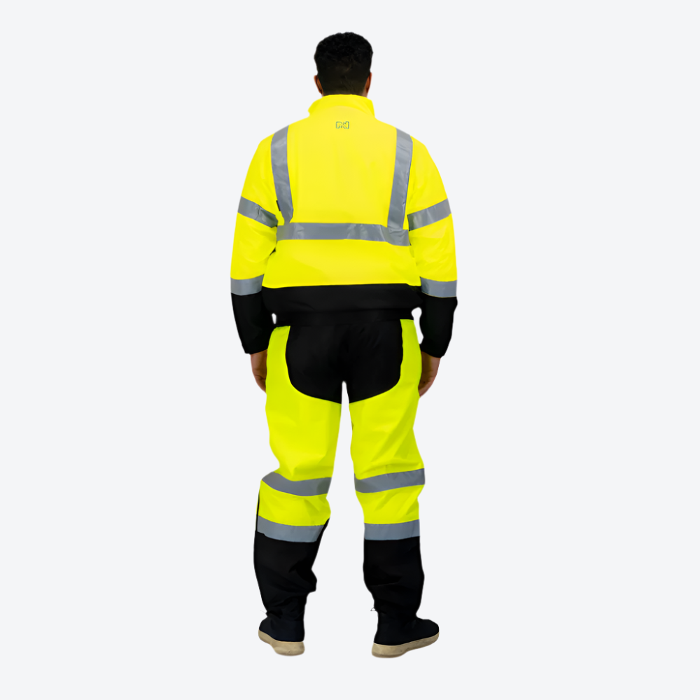ANSI Certified Hi-Vis Heated Waterproof Pants for Outdoor Work & Winter Sports - Stay Warm & Visible in Cold Weather