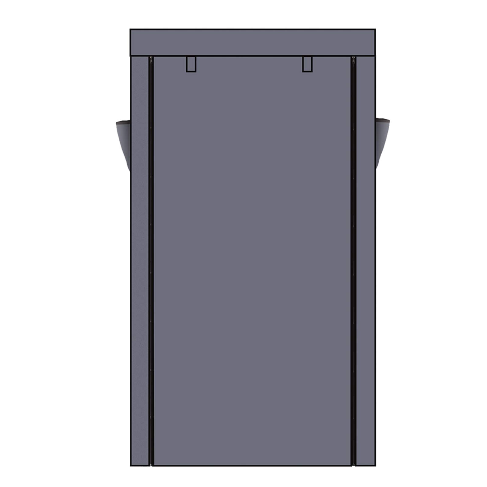 10-Tier Shoe Rack with Dustproof Cover - Space Saving Closet Shoe Storage Cabinet Organizer for Men & Women - Easy to Assemble, Sturdy Gray Shoe Shelf for Bedroom, Entryway or Walk-in Closet