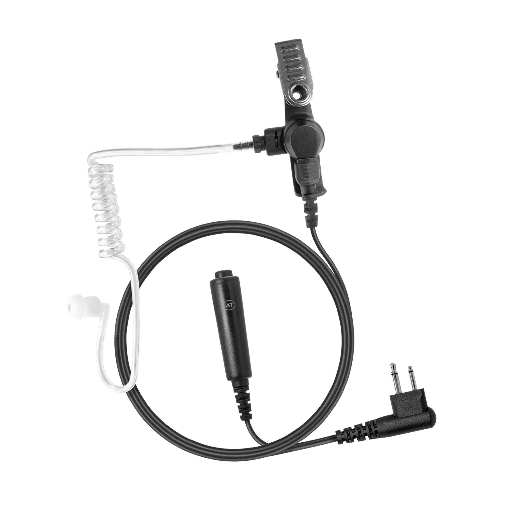 Atlantic Radio AT3W H4 3-Wire Acoustic Tube Earpiece - Clear Sound Surveillance Earpiece for Security, Law Enforcement & Undercover Operations