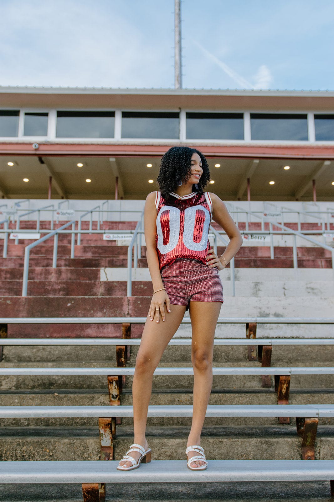 Stylish Maroon Rhinestone Shorts for Women - Trendy High Waist Party Shorts for Night Out, Clubwear, and Summer Fashion