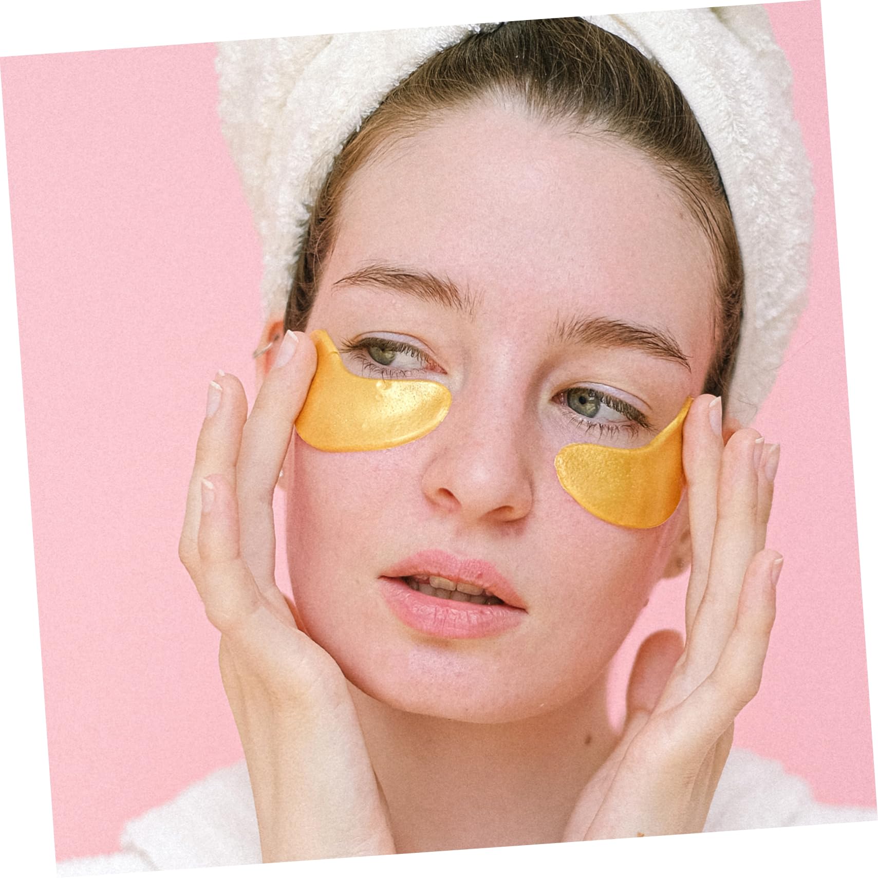 FRCOLOR 48pcs Eye Gel Patches for Lash Extensions - Hydrating Under Eye Pads, Eyelid Tape & Sleep Mask - Brightening Skincare Treatment with Golden Elastin - Perfect for Lash Techs, Spa Days & At-Home Beauty Care