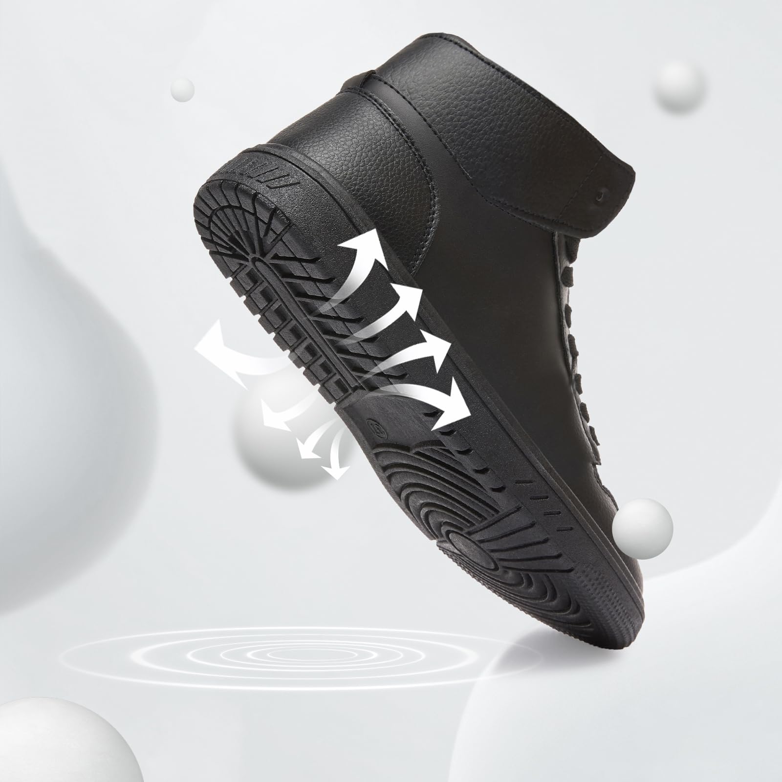 XRH Women's High Top Sneakers - PU Leather Running Shoes for Women, Non-Slip Walking & Athletic Tennis Shoes, Comfortable Ankle Boots for Casual Wear, Gym Workouts & Outdoor Activities