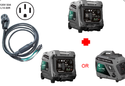 Cummins A058M290 50A Parallel Kit for Onan P4500i Generator - High Power Output for RV, Camping & Emergency Backup