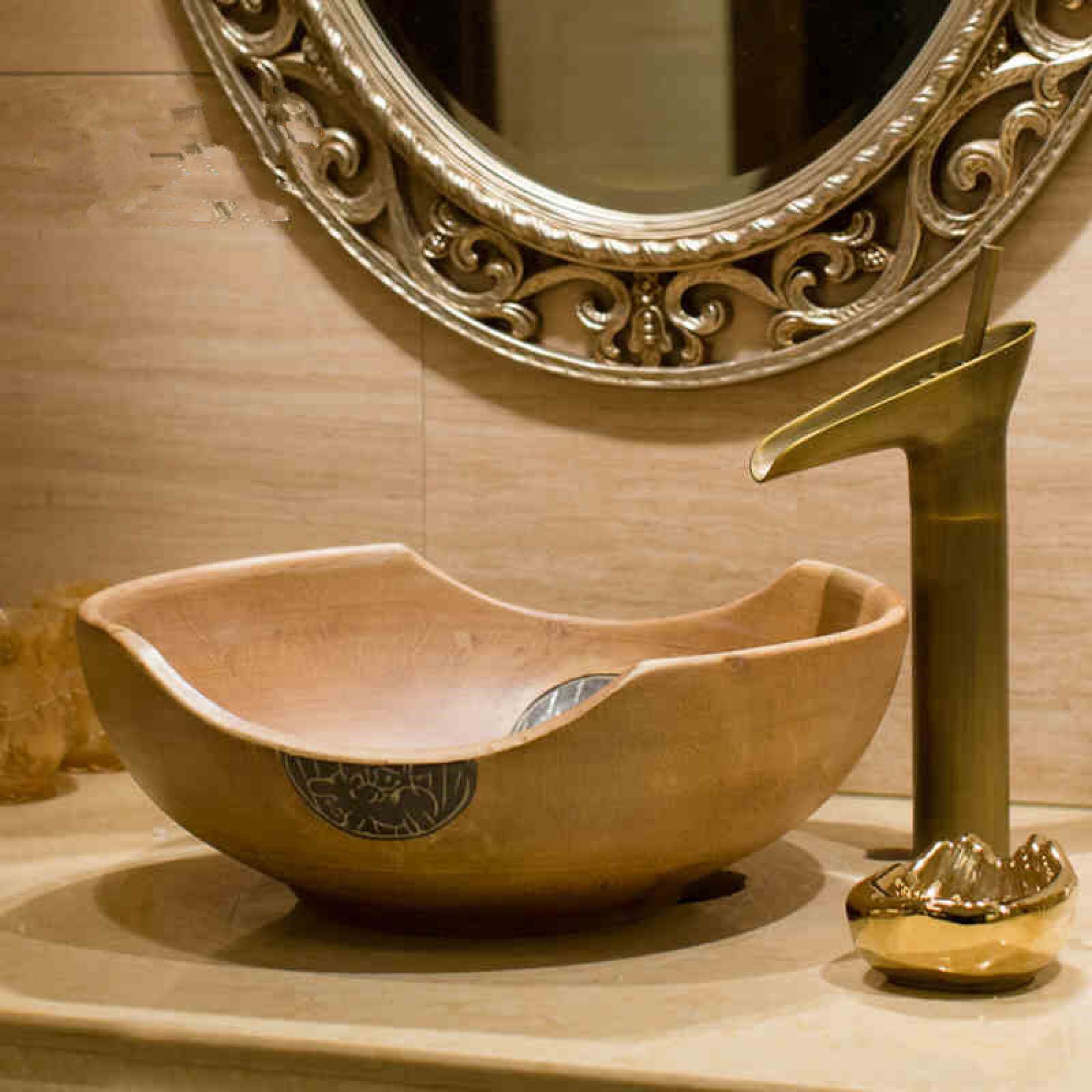 Artistic Handmade Ceramic Countertop Basin - Modern Bathroom Sink for Vanity, Powder Room & Guest Bath | Durable & Stylish Wash Basin for Contemporary Homes