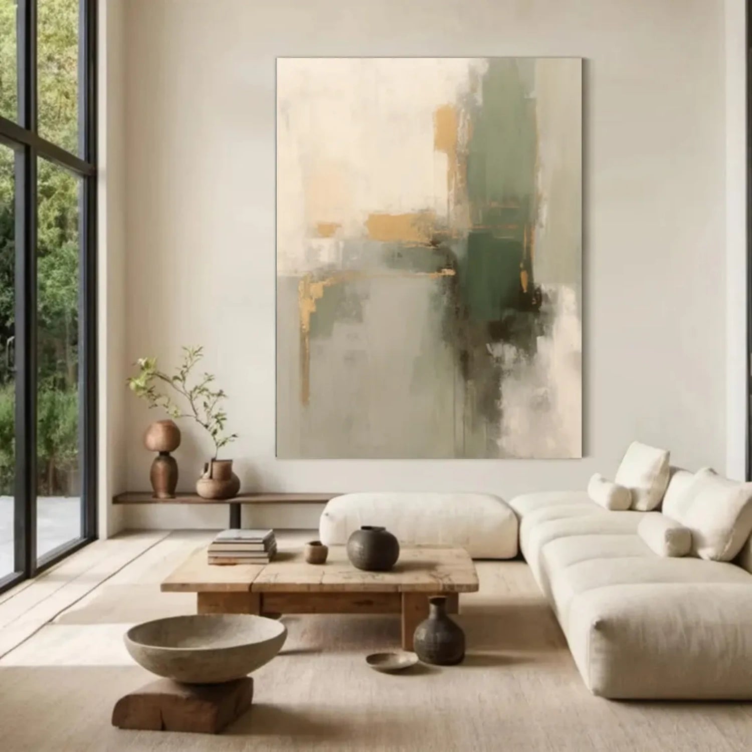 Abstract Tranquility Art Painting #WS269 - Modern Wall Decor for Living Room, Bedroom & Office - Handmade Canvas Artwork for Home & Office Decor