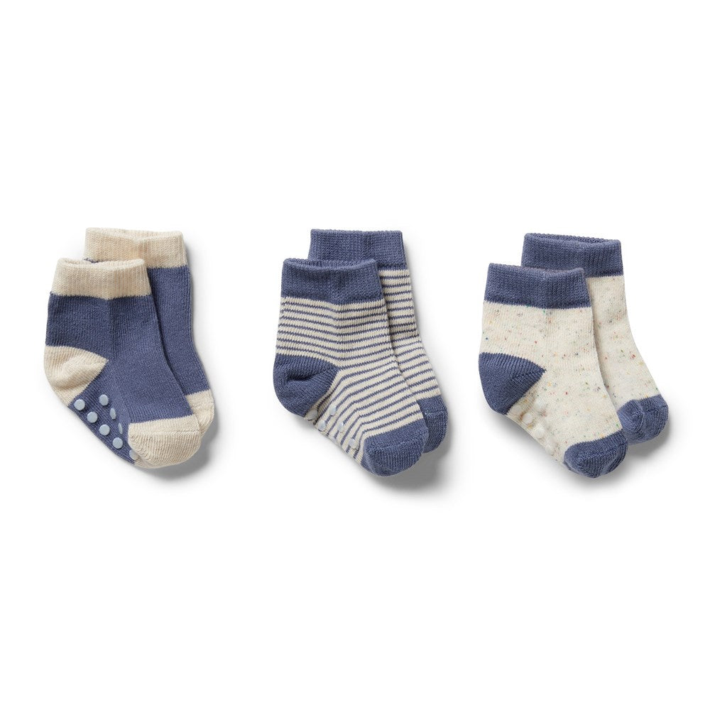 3 Pack Soft Baby Socks for Boys & Girls - Non-Slip Cotton Infant Socks (0-24 Months) - Perfect for Daily Wear, Playtime & Photo Shoots