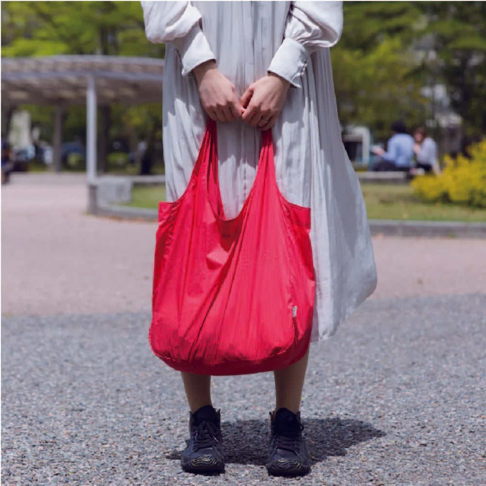 TO&FRO Foldable Reusable Shopping Tote Bag - Medium Size, Eco-Friendly Green - Perfect for Groceries, Travel & Beach Day Trips