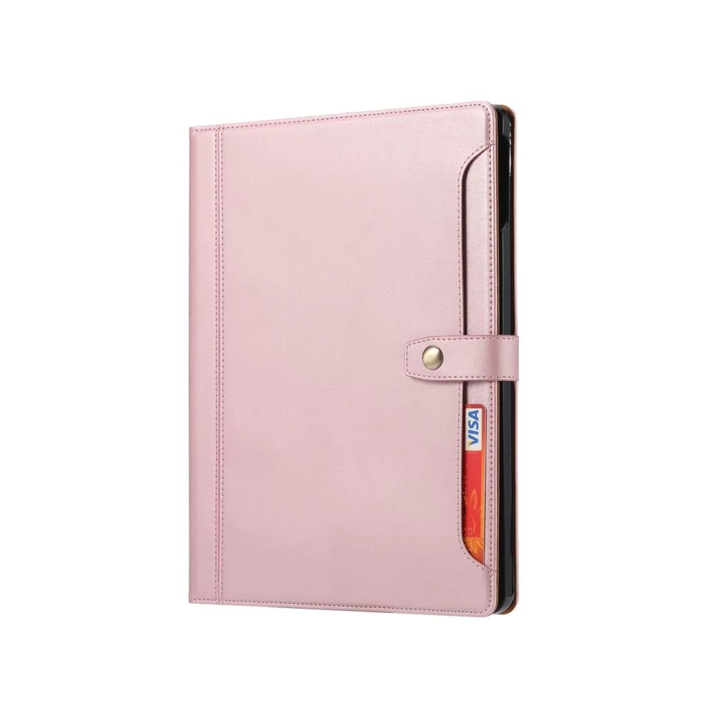 Premium Genuine Leather iPad Folio Case - Slim Protective Cover for iPad Pro/Air/Mini - Perfect for Work, Travel & Business Meetings