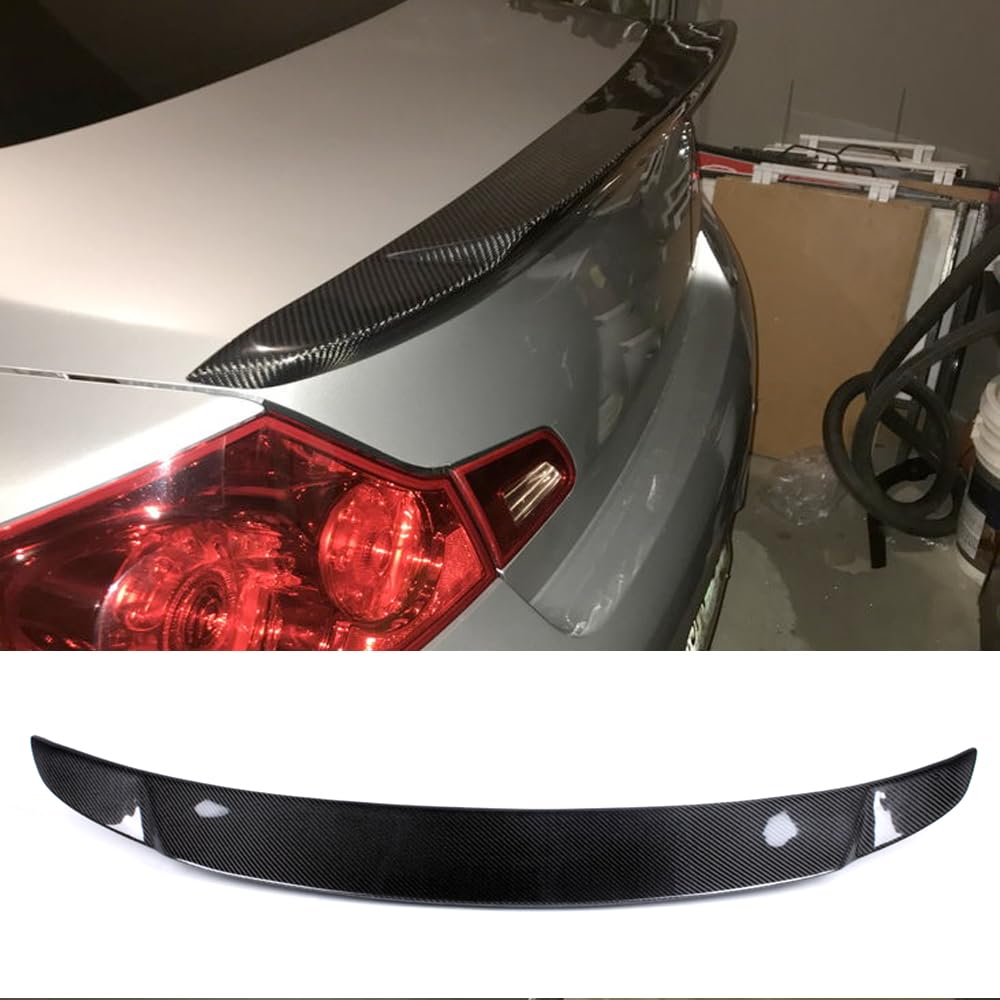 Carbon Fiber Rear Trunk Spoiler Wing Lip for Infiniti G37 Sedan 2009-2013 - High Performance Aero Upgrade for Sporty Look & Better Stability