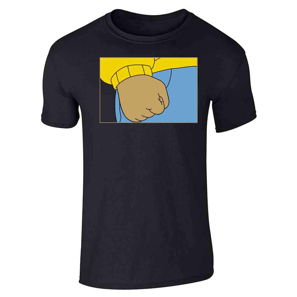 Funny Current Mood Fist Meme Graphic T-Shirt for Men | Pop Threads Trendy Tee | Perfect for Casual Wear, Gifts & Meme Lovers
