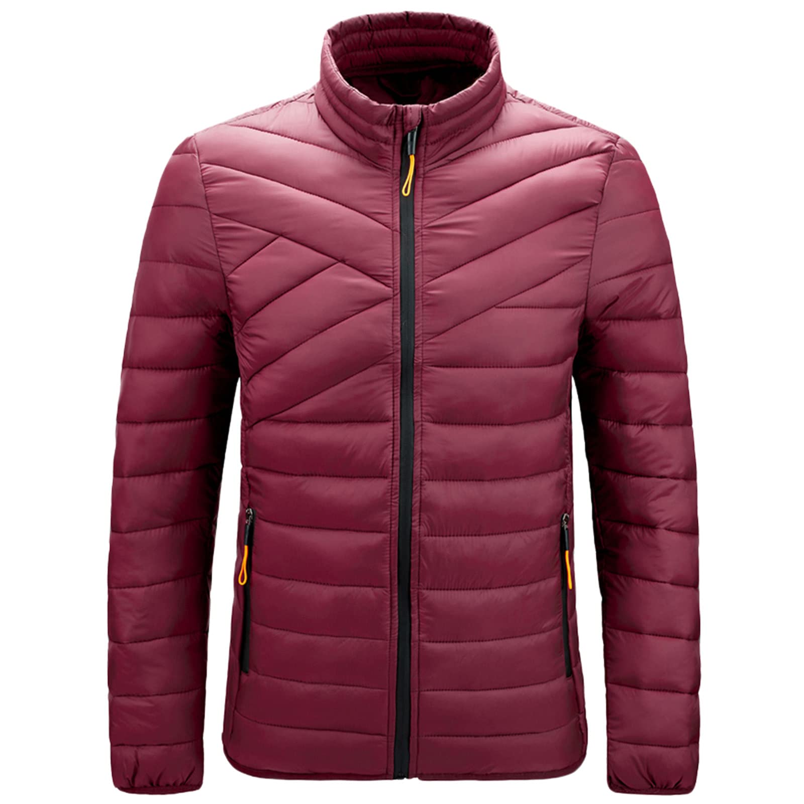 Men's Winter Puffer Jacket with Hood - Lightweight Warm Bomber Jacket for Outdoor Activities | Hiking, Camping, Skiing