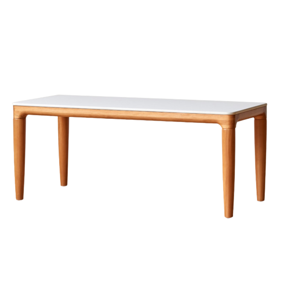 39.4x17.7x16.5 inch/ 100x45x42cm/ Natural Wood color/ Songyun slate coffee table  polar white