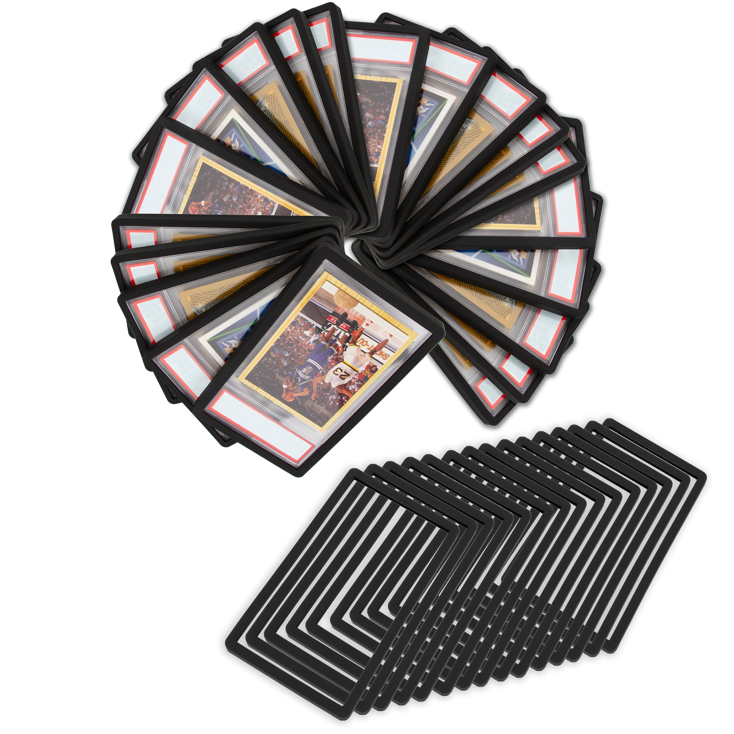 CASEMATIX 20 Pack Graded Card Bumper Guards for PSA Slab Case - 20 TPU Card Protectors for Sports Cards & Trading Cards - Perfect for Collectors, Display & Storage Protection
