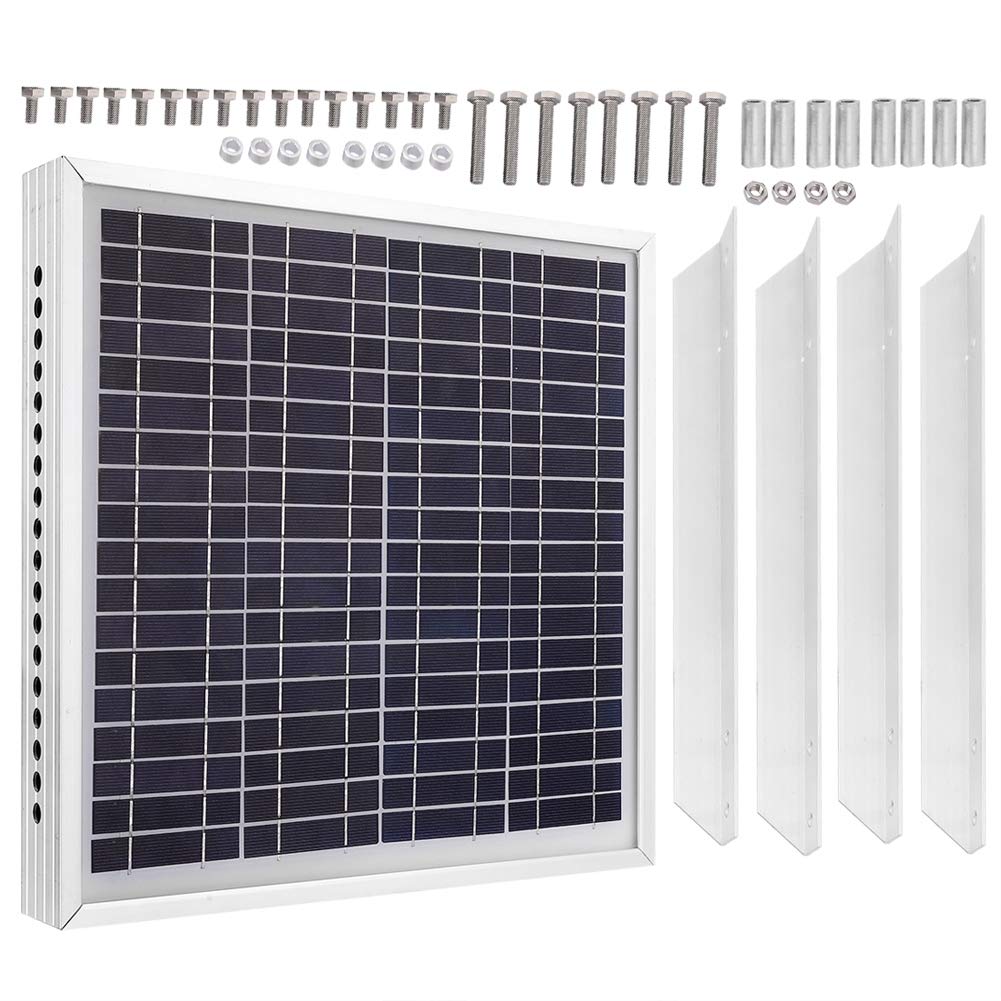 Oumefar 12V 15W Solar Powered Exhaust Fan Ventilation Kit - Roof Mount Solar Ventilator for Greenhouse, Garden Shed, Machine Rooms & RV - Energy Efficient Cooling Solution for Indoor Spaces
