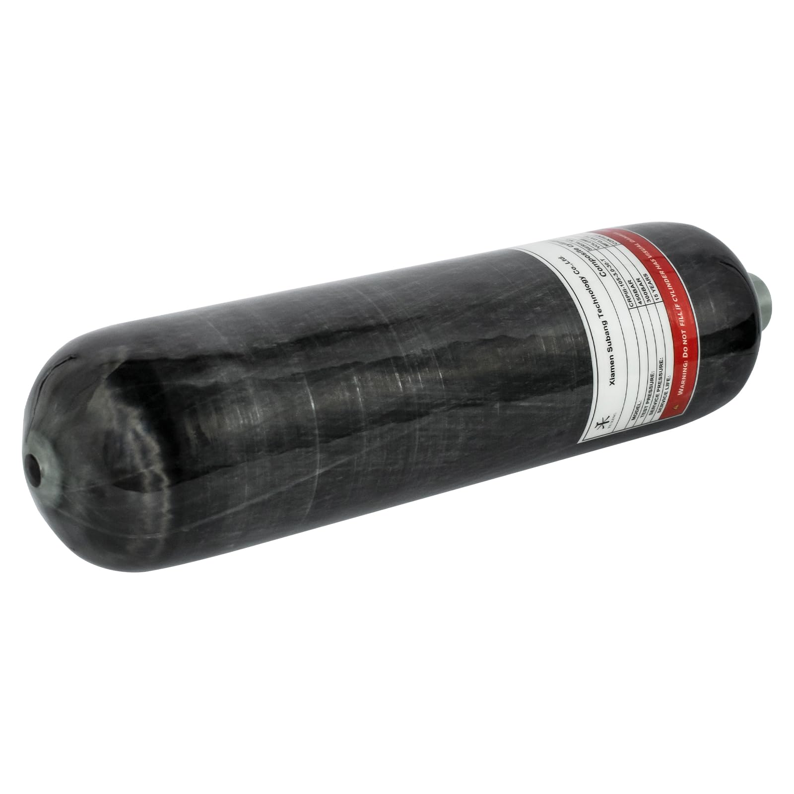 TUXING 4500Psi PCP High Pressure Air Tank - 3L Carbon Fiber Composite Cylinder, CE Approved for Paintball, Diving & Scuba (Empty Bottle, M18x1.5 Thread) - Perfect for Outdoor Sports & Emergency Air Supply