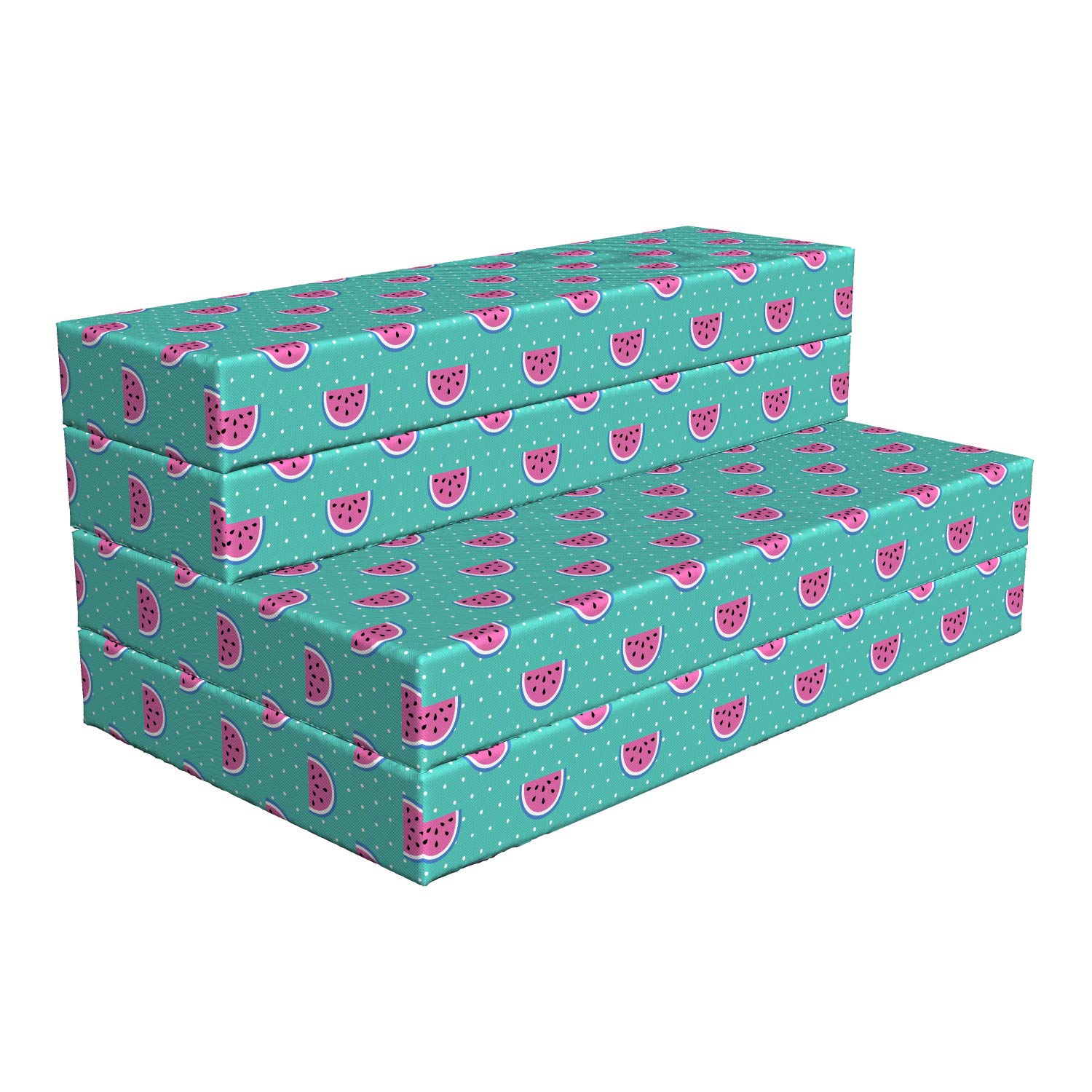 Ambesonne Watermelon Print Foldable Mattress - Summer Fruit Design, 78.7