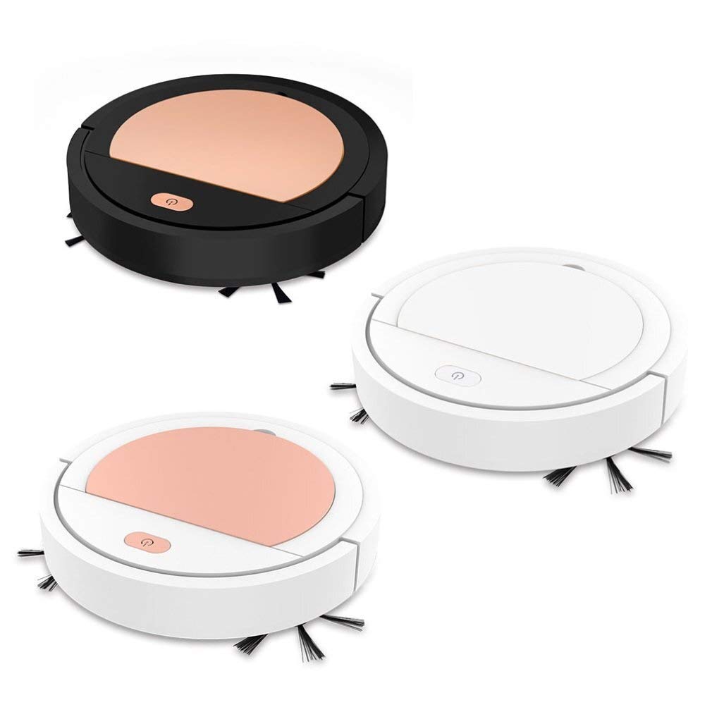 Smart Robot Vacuum Cleaner with 1800Pa Strong Suction - Large Capacity Battery, Ultra Quiet & Triple Filtration System - Gold Black - Perfect for Hardwood Floors, Carpets & Pet Hair Removal in Home Cleaning
