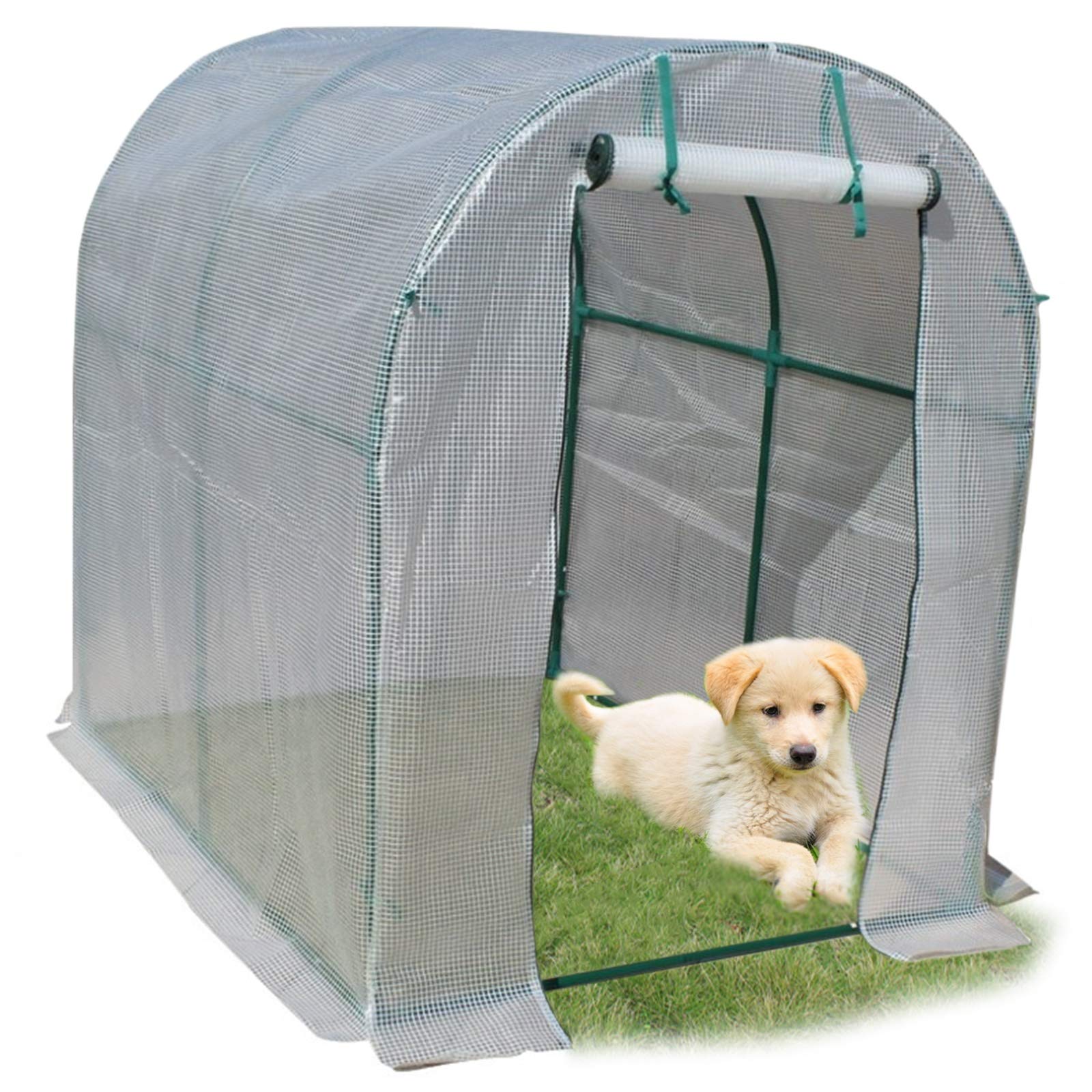 2-3m Greenhouse with Durable Plastic Cover & Sturdy Metal Frame - Mini Hot House for Vegetables, Plants & Seedlings - Indoor/Outdoor Use for Winter Protection & Snow - Easy to Assemble (200cm/78.74in) - Perfect for Backyard Gardening, Balcony Planting & Winter Crop Protection