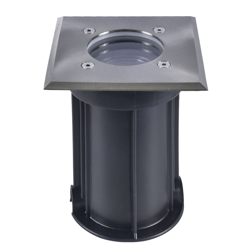 12V LED In-Ground Well Light - Square Flat Face Stainless Steel Landscape Lighting for Garden, Pathway, and Outdoor Decor