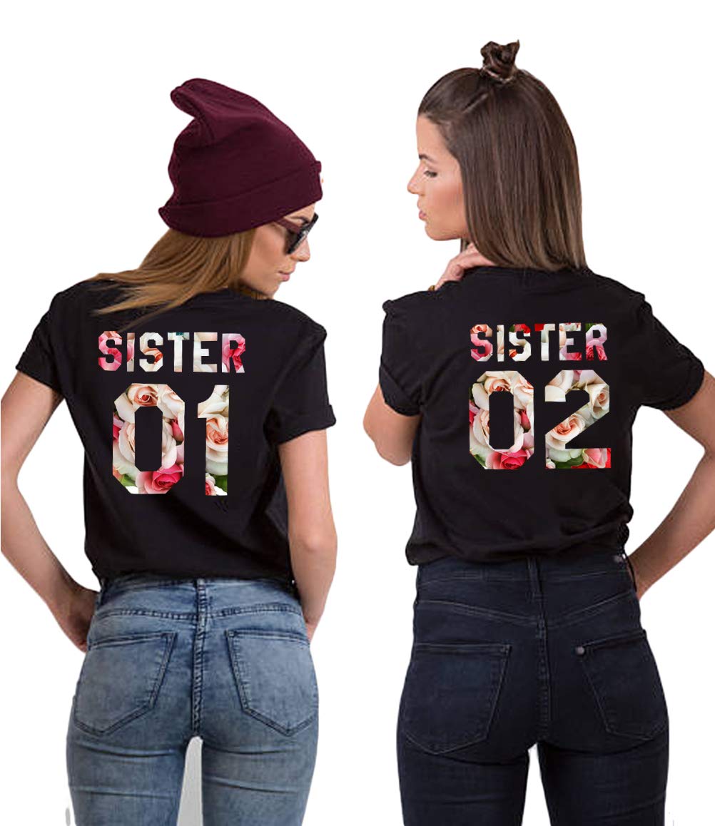 Soul Couple Best Friend Matching T-Shirts for Women - 8 Colors - Perfect for Sister BFFs, Girls' Night Out, and Birthday Gifts