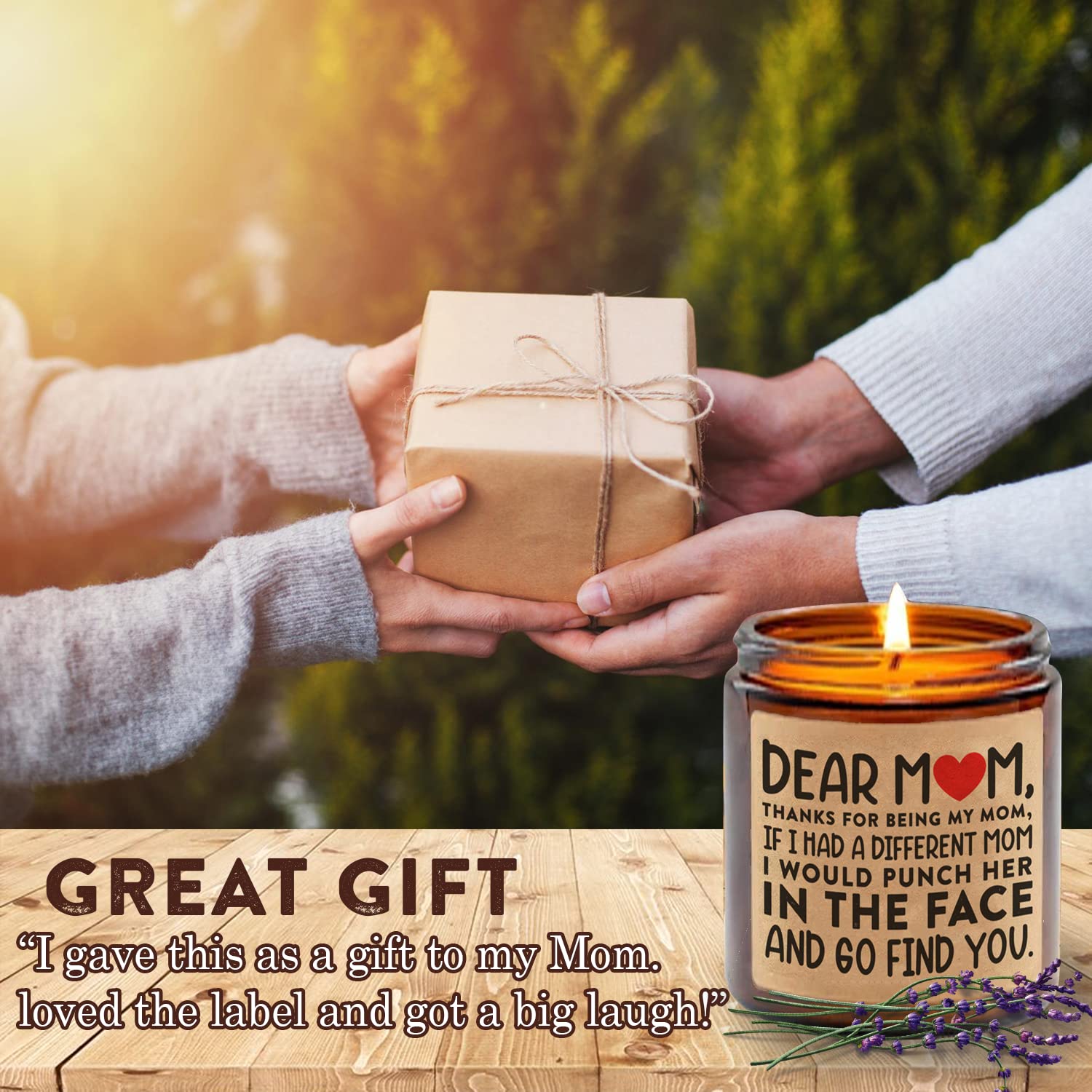 Funny Mama Gifts from Daughter or Son - Lavender Scented 7oz Candle - Perfect Birthday & Mother's Day Present for Mom, Stepmom & Mother-in-Law - Great for Relaxation & Home Decor
