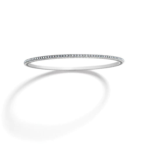 Brighton Meridian Thin Silver Tone Bangle Bracelet for Women - Elegant Minimalist Jewelry for Everyday Wear & Special Occasions