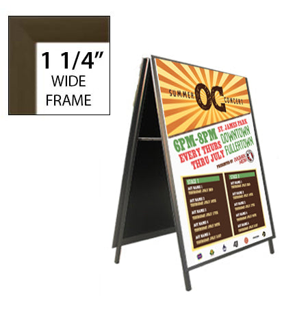 27x41 A-Frame Sign Holder | 1 1/4 Inch Wide Snap Frame for Retail, Restaurants & Events - Durable Outdoor/Indoor Advertising Display