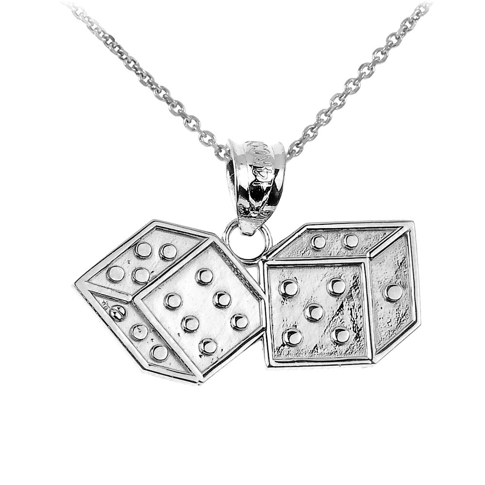 925 Sterling Silver Dice Charm Pendant Necklace for Women - Elegant Gambling Theme Jewelry Gift for Casino Lovers, Birthday & Anniversary - Perfect for Parties, Cosplay & Everyday Wear