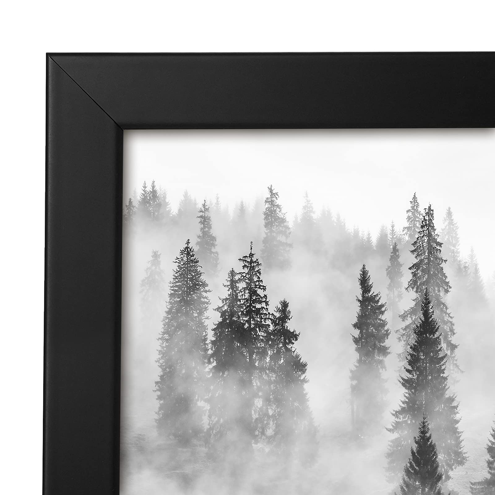 Americanflat 24x24 Black Picture Frame - Polished Plexiglass & Wood - Perfect for Wall Display & Home Decor