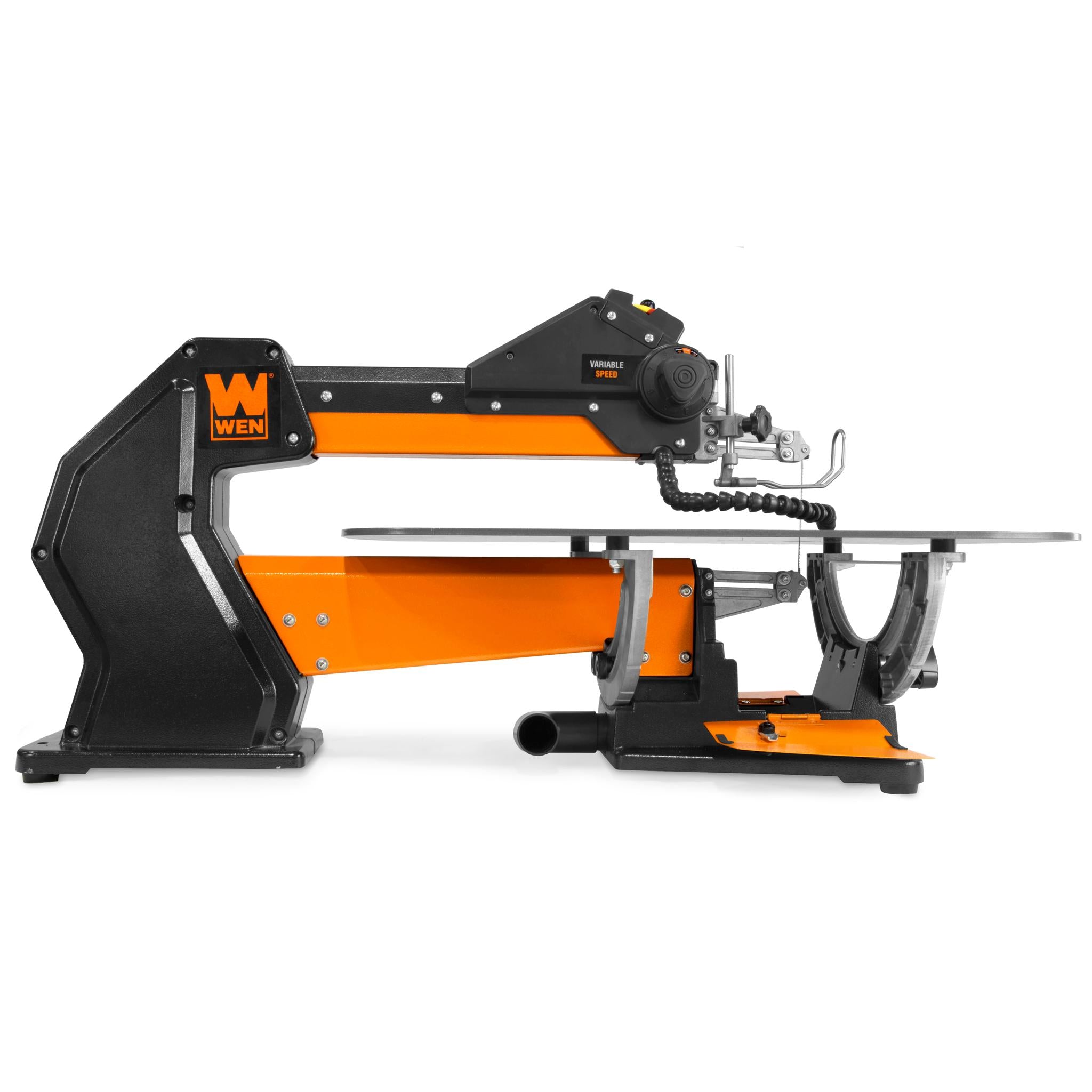 WEN LL2156 21-Inch 1.6-Amp Variable Speed Parallel Arm Scroll Saw with Extra Large Dual Bevel Steel Table - Perfect for Woodworking, Crafting, and DIY Projects