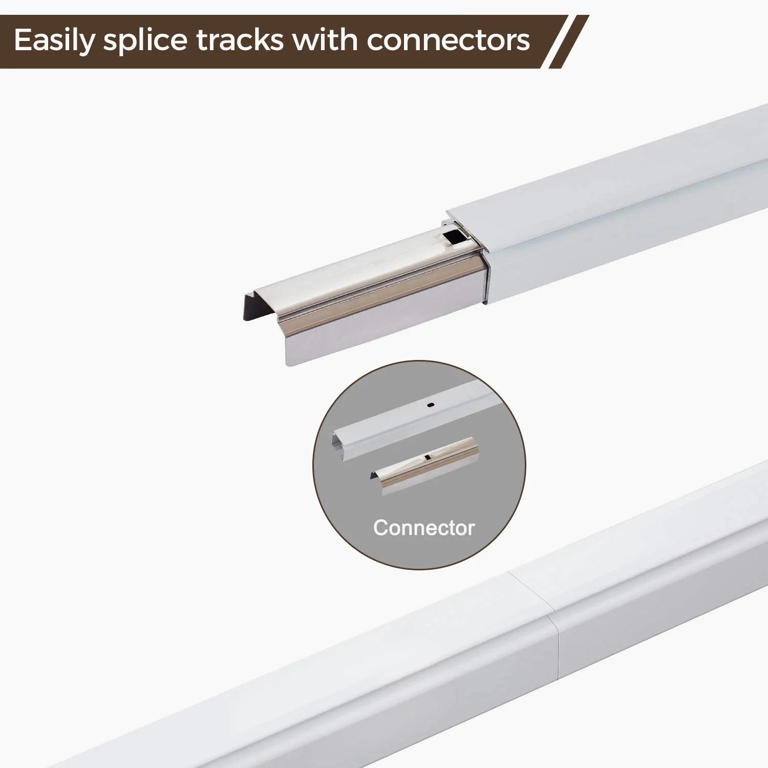 Lora Track Kit for Ceiling or Wall Mount - Heavy Duty Drapery & Curtain Room Divider System | Perfect for Home Theater, Bedroom Blackout, and Office Partitions