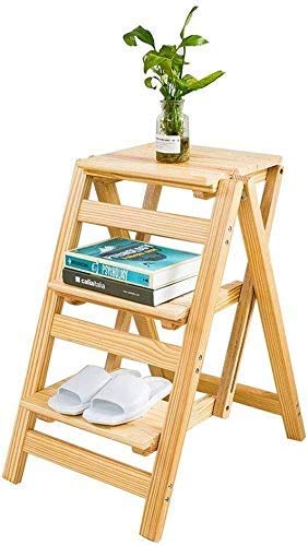 3-Step Folding Step Stool - Portable Multi-Function Ladder for Home, Kitchen & Bathroom | Use as Flower Stand, Shoe Bench & Storage Shelf | Non-Slip & Space Saving Design