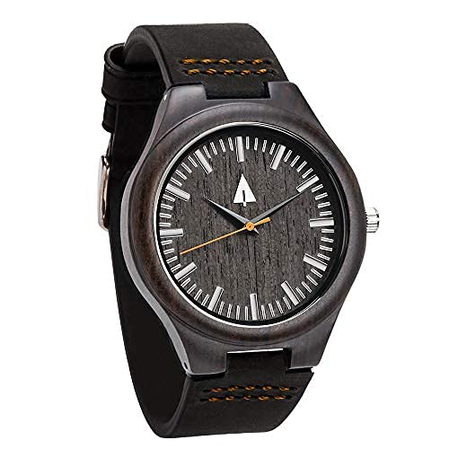 Men's Wooden Watches - Japanese Quartz Movement, Leather Strap - Stylish & Durable for Outdoor & Office