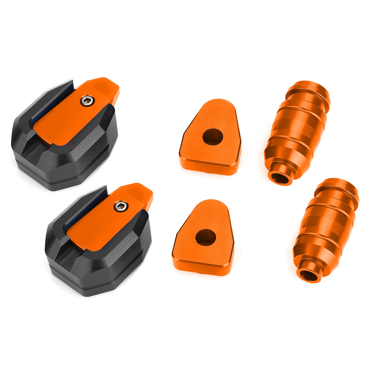 CNC Orange Motorcycle Crash Sliders - 1 Pair Durable Race Slip Pads for Ground Protection | Perfect for Track Racing, Street Biking & Off-Road Adventures