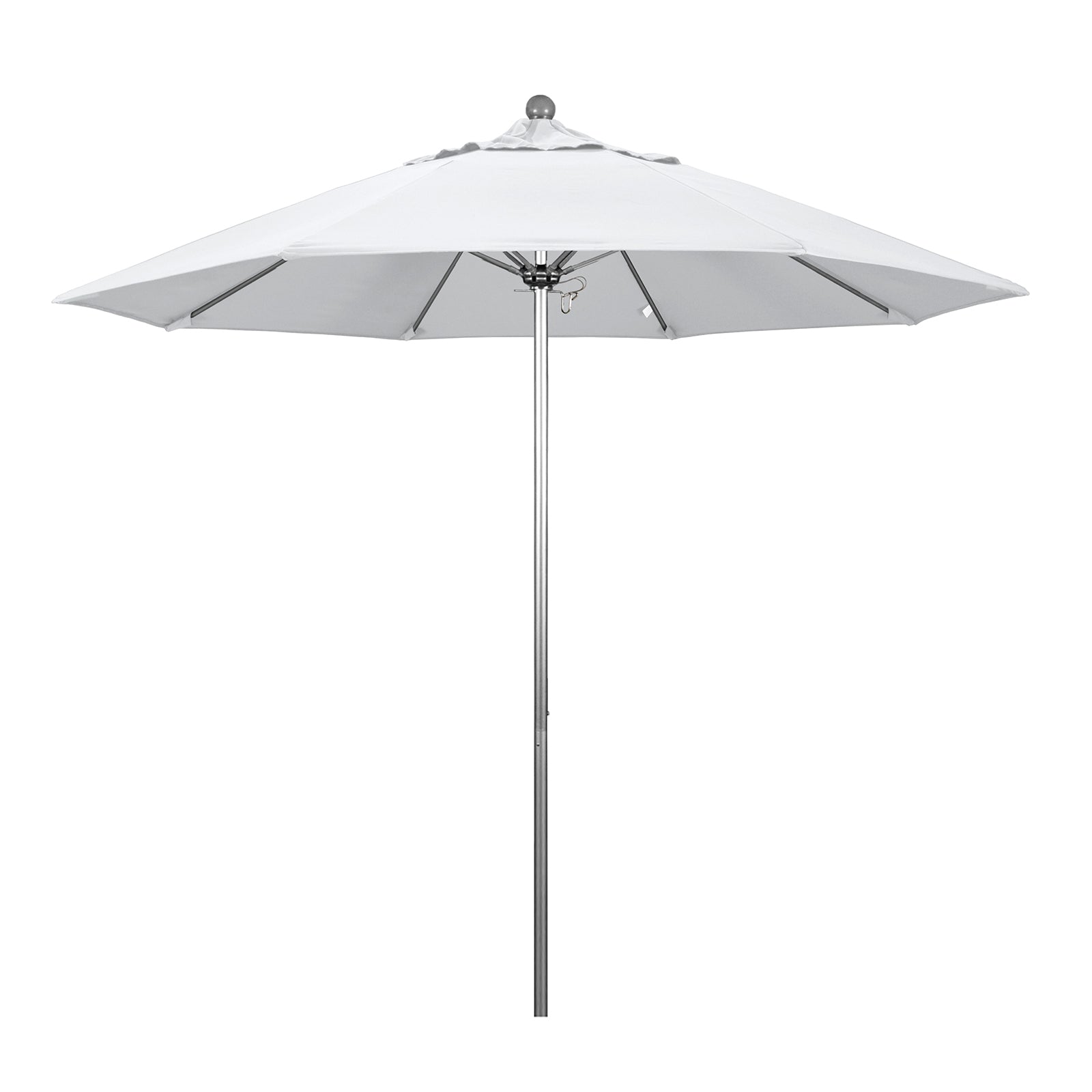 9' California Umbrella Push Lift with Silver Anodized Aluminum Pole - Multiple Color Options for Patio, Poolside & Outdoor Dining