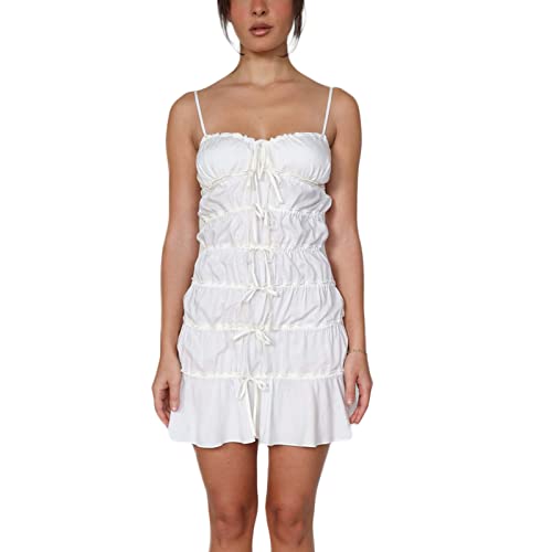 Ruffle Tunnel Dress White