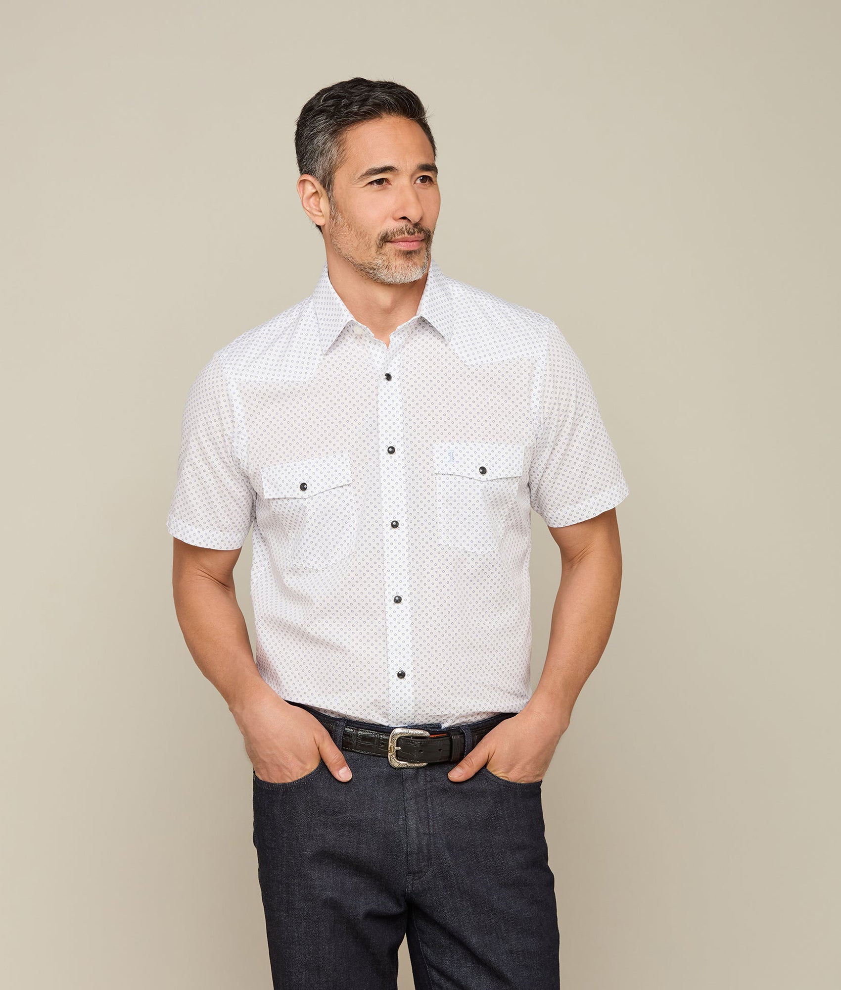 Austin Blue and Navy Circle Print T-Shirt - Stylish Casual Wear for Men | Perfect for Everyday Outfits, Street Fashion and Weekend Outings