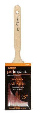 Linzer Pro Impact 3 Inch Wide Flat Paint Brush - Professional Polyester Blend for Smooth Painting - Perfect for Walls, Furniture & DIY Home Projects