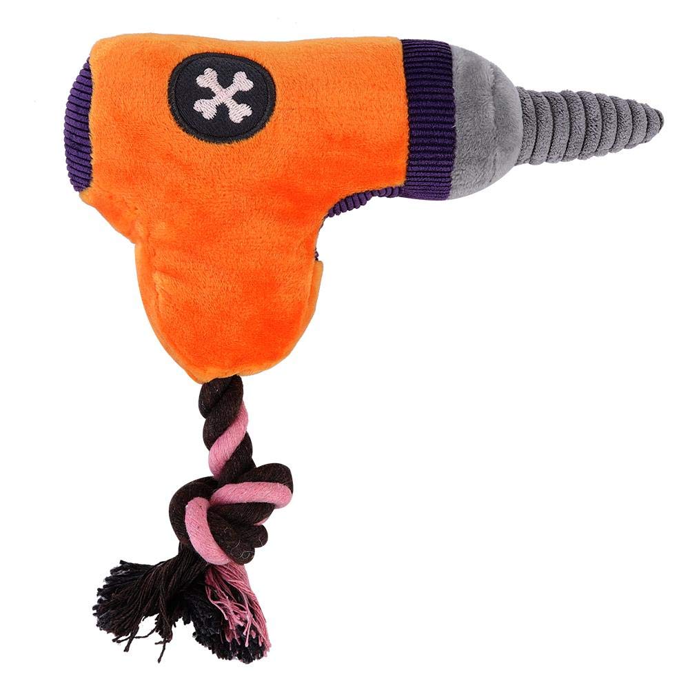 Zerodis Electric Pet Drill Toy - Soft Plush Chew Toy for Dogs, Interactive Training & Teeth Cleaning, Bite-Resistant & Sounding Fun - Perfect for Puppy Teething, Anxiety Relief & Playtime Bonding