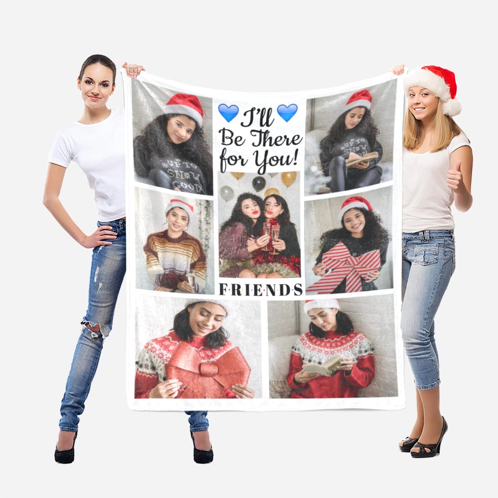 Best Personalized Photo Blankets for Women - Custom Blanket with Pictures - Unique Gifts for Best Friends - Multiple Colors & Sizes - Perfect for Birthdays, Anniversaries and Housewarming Presents